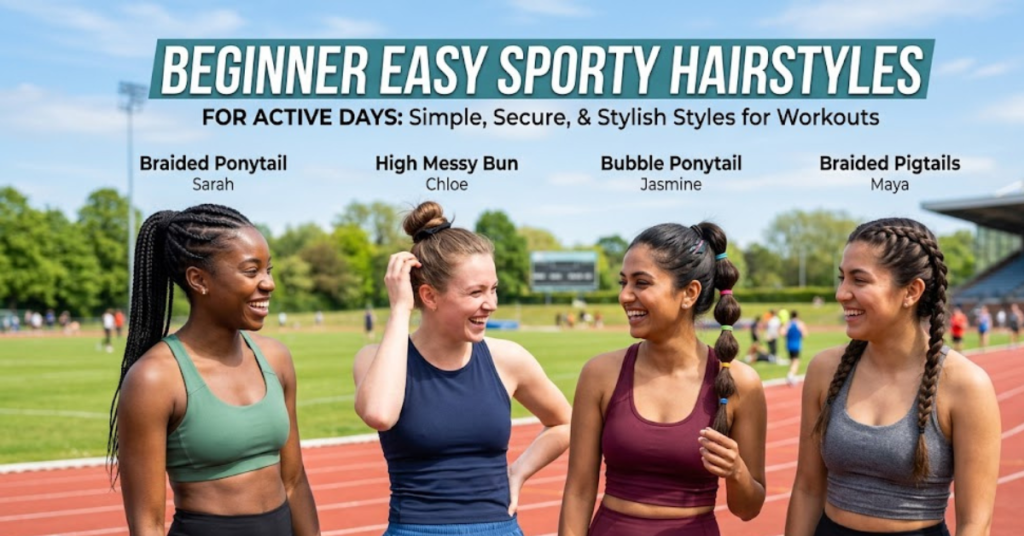 Beginner Easy Sporty Hairstyles for Active Days
