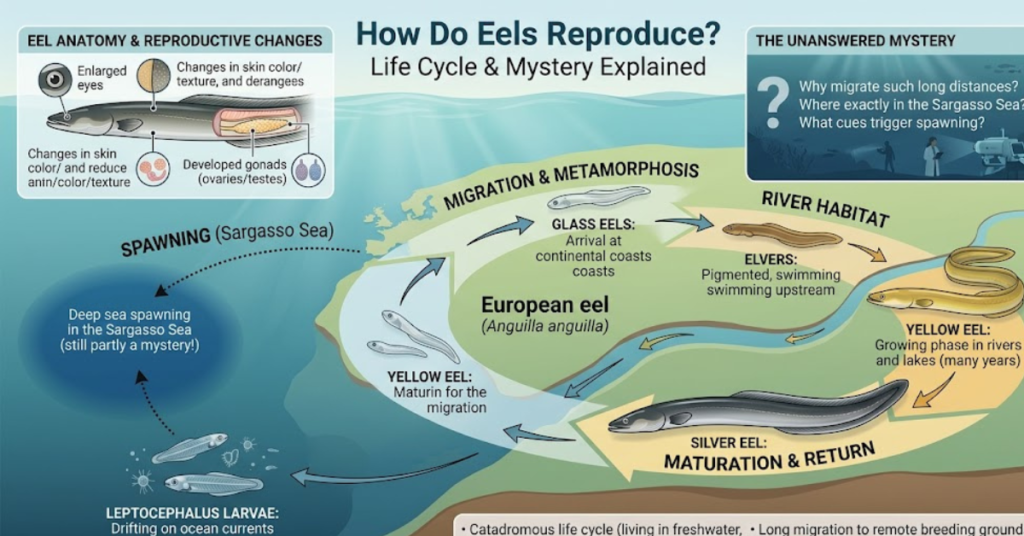 How Do Eels Reproduce? Life Cycle & Mystery Explained