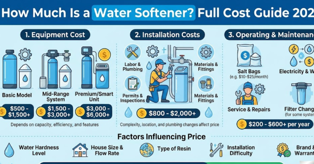 How Much Is a Water Softener? Full Cost Guide 2026