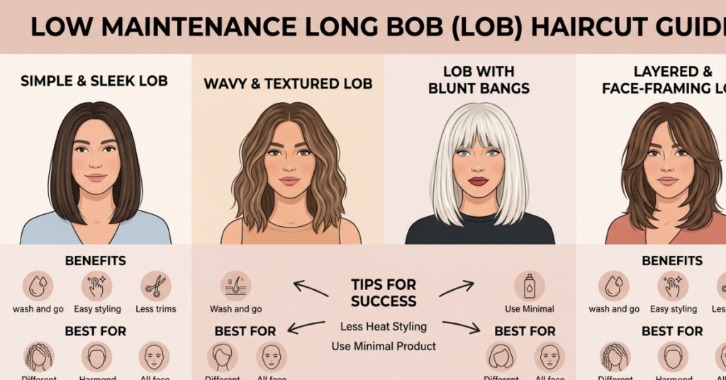 Low Maintenance Long Bob Haircut Guide