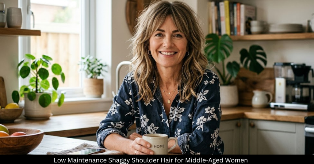 Low Maintenance Shaggy Shoulder Hair for Middle-Aged Women
