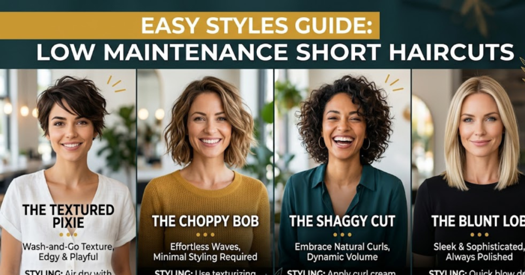 Low Maintenance Short Haircuts: Easy Styles Guide