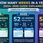 How Many Weeks in a Year (2024–2026 Guide Explained)